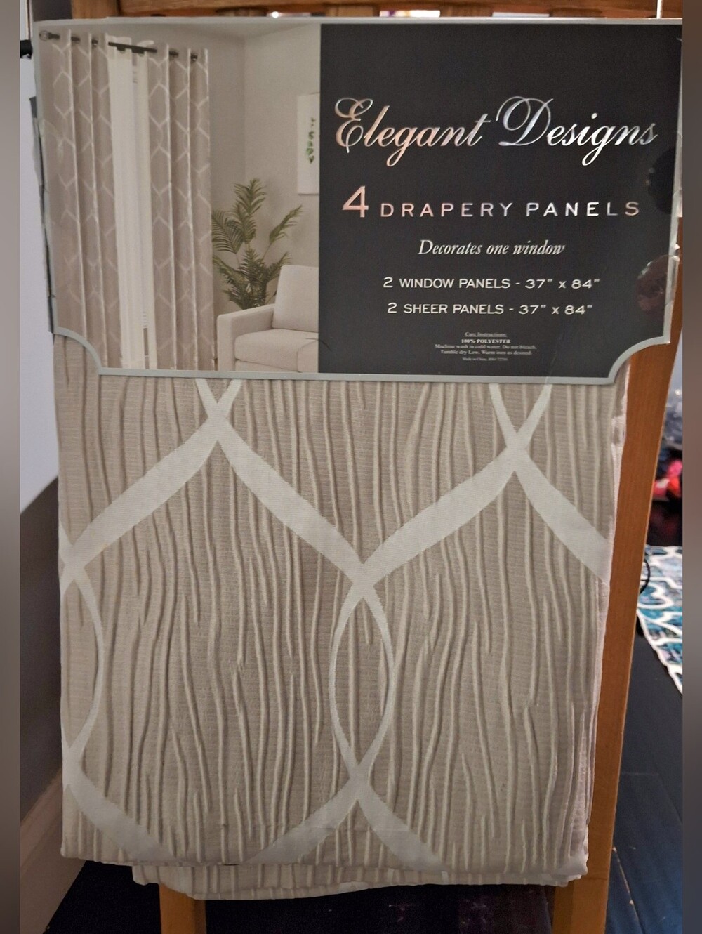 4 DRAPERY PANELS